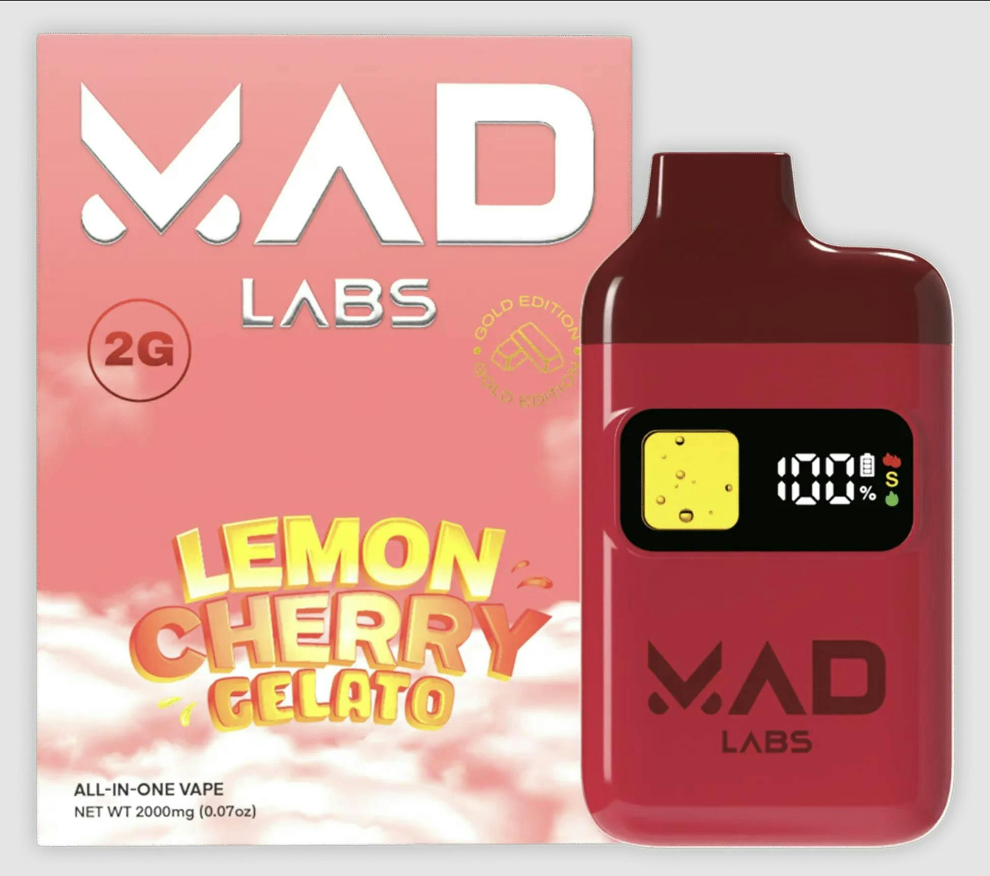 Lemon Cherry Gelato | Disposable | 2g - Mad Labs