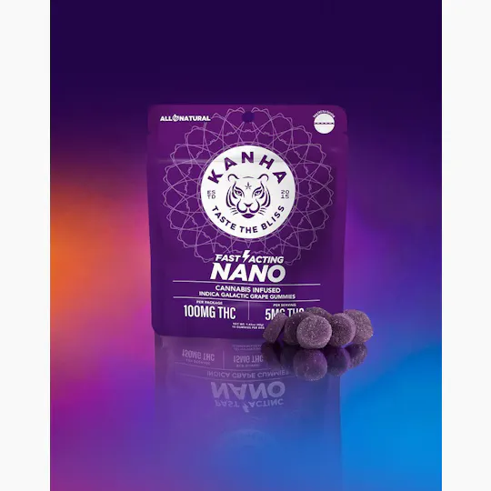 KANHA - NANO | Galactic Grape Gummies | 100mg | 10ct | 10mg/ea - 1