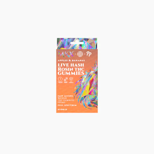 MKX Oil Co - Apples & Bananas Live Hash Rosin Gummies | 100mg | 5ct | 20mg/ea - 1