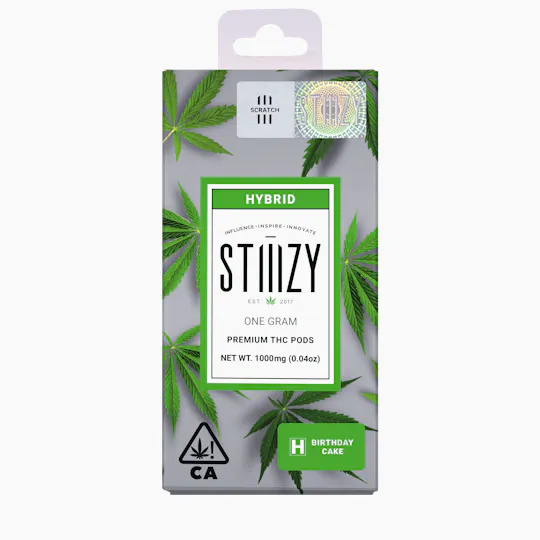 STIIIZY - Vape Cartridge - BIRTHDAY CAKE 1G Original THC Pod - STIIIZY - 1