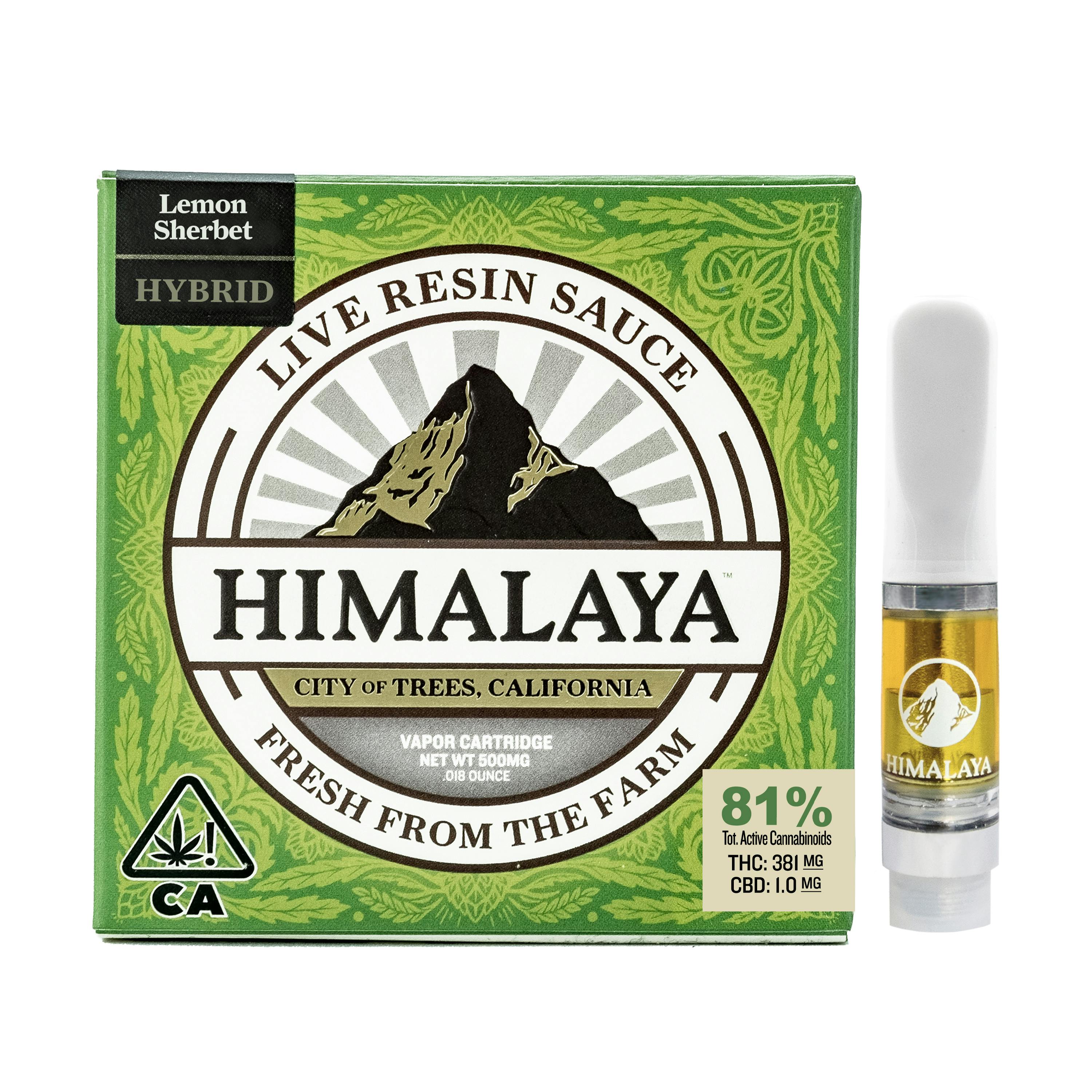 HIMALAYA - Lemon Sherbet (Live Sauce) Cartridge - 0.5G - 1