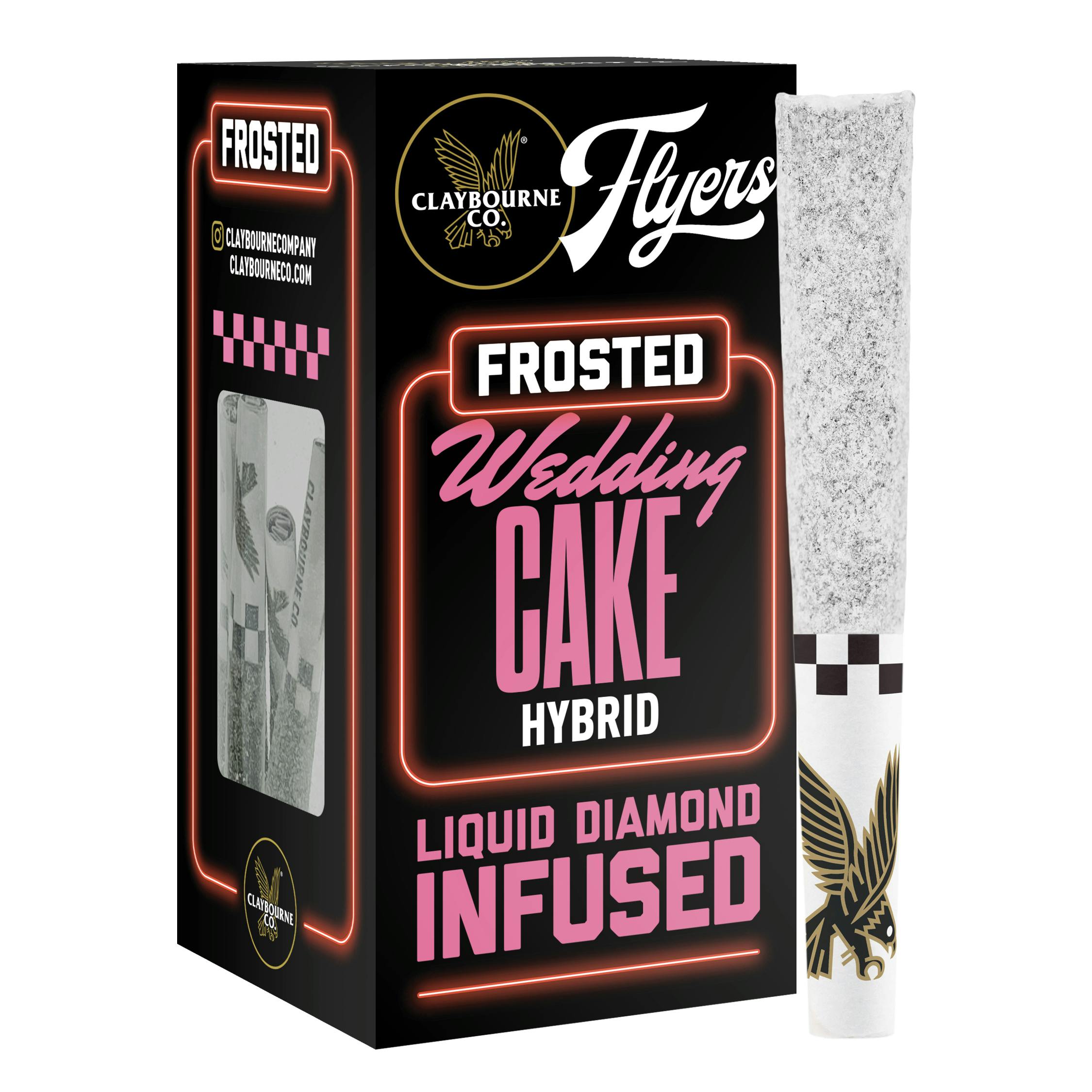Claybourne Co. - Wedding Cake (2.5g) - Diamond Frosted Flyers Pre-Rolls - 1