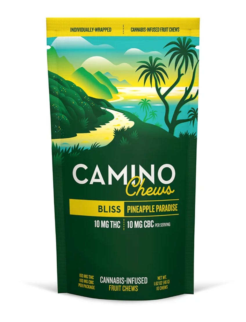 Camino - Bliss | Pineapple Paradise 1:1 THC:CBC Gummies | 100mg | 10ct | 10mg/ea - 1