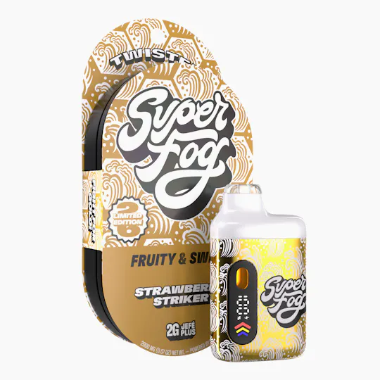 Super Fog by MFused - Strawberry Striker | TWISTED Jefé Plus Disposable | 2g - 1