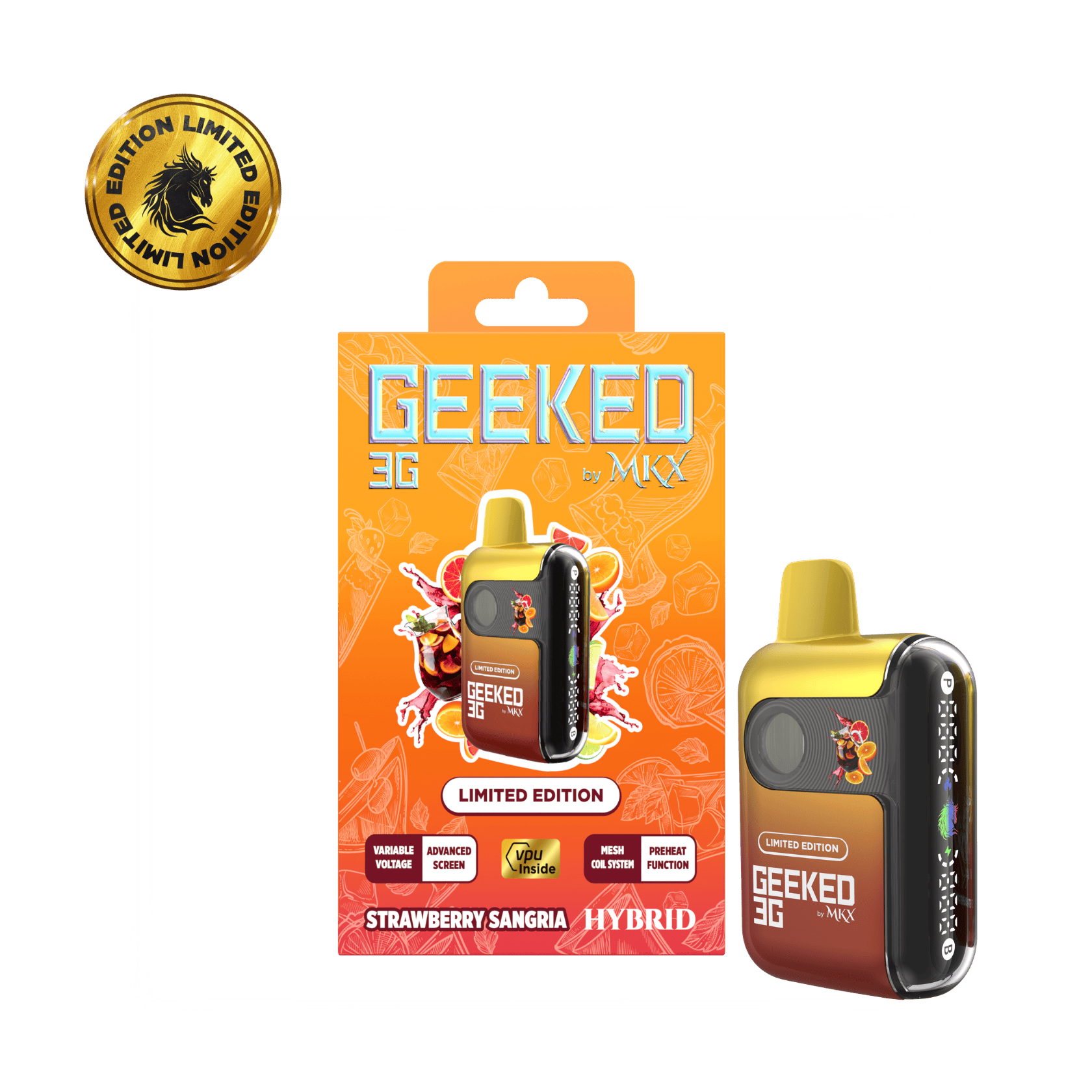 MKX Oil Co - (Limited Edition) Strawberry Sangria | Geeked Disposable | 3g - 1