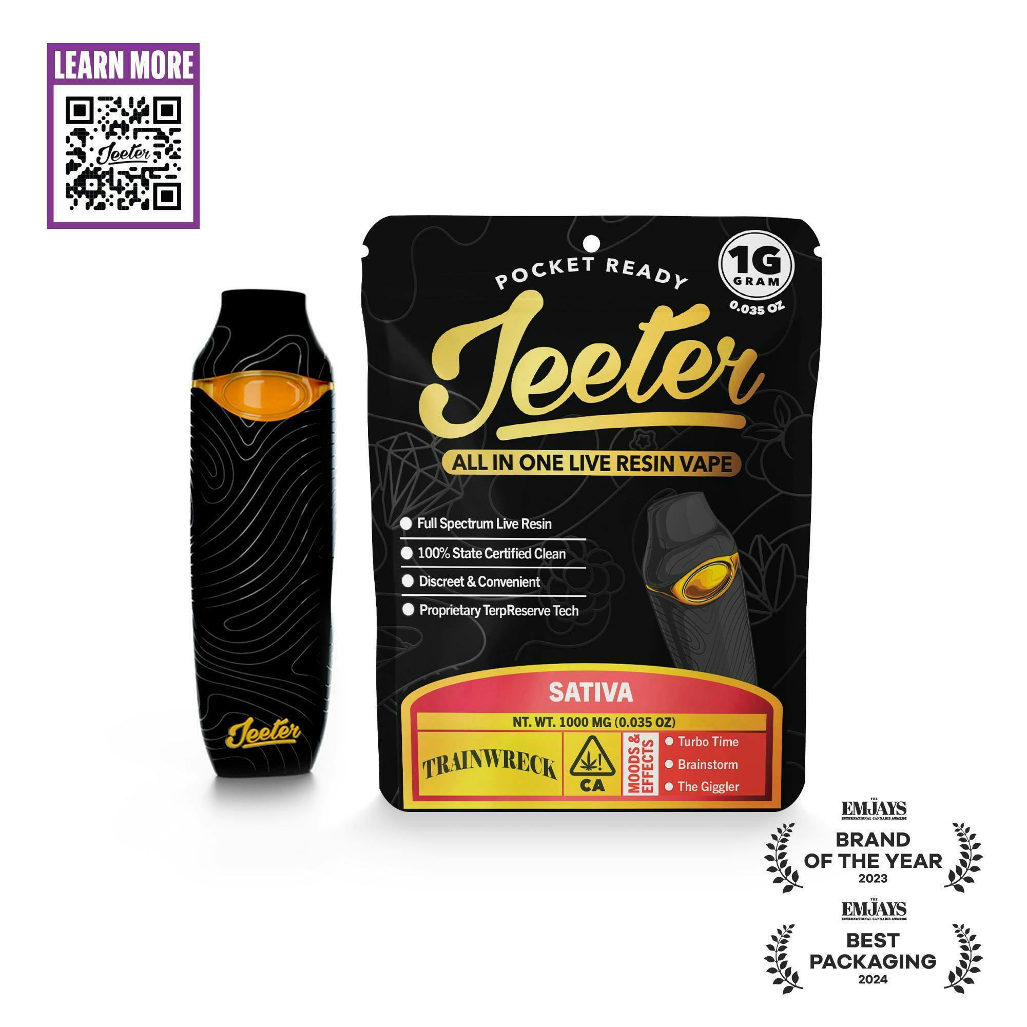 Jeeter - Jeeter | Trainwreck | Live Resin Disposable | 1g - 1