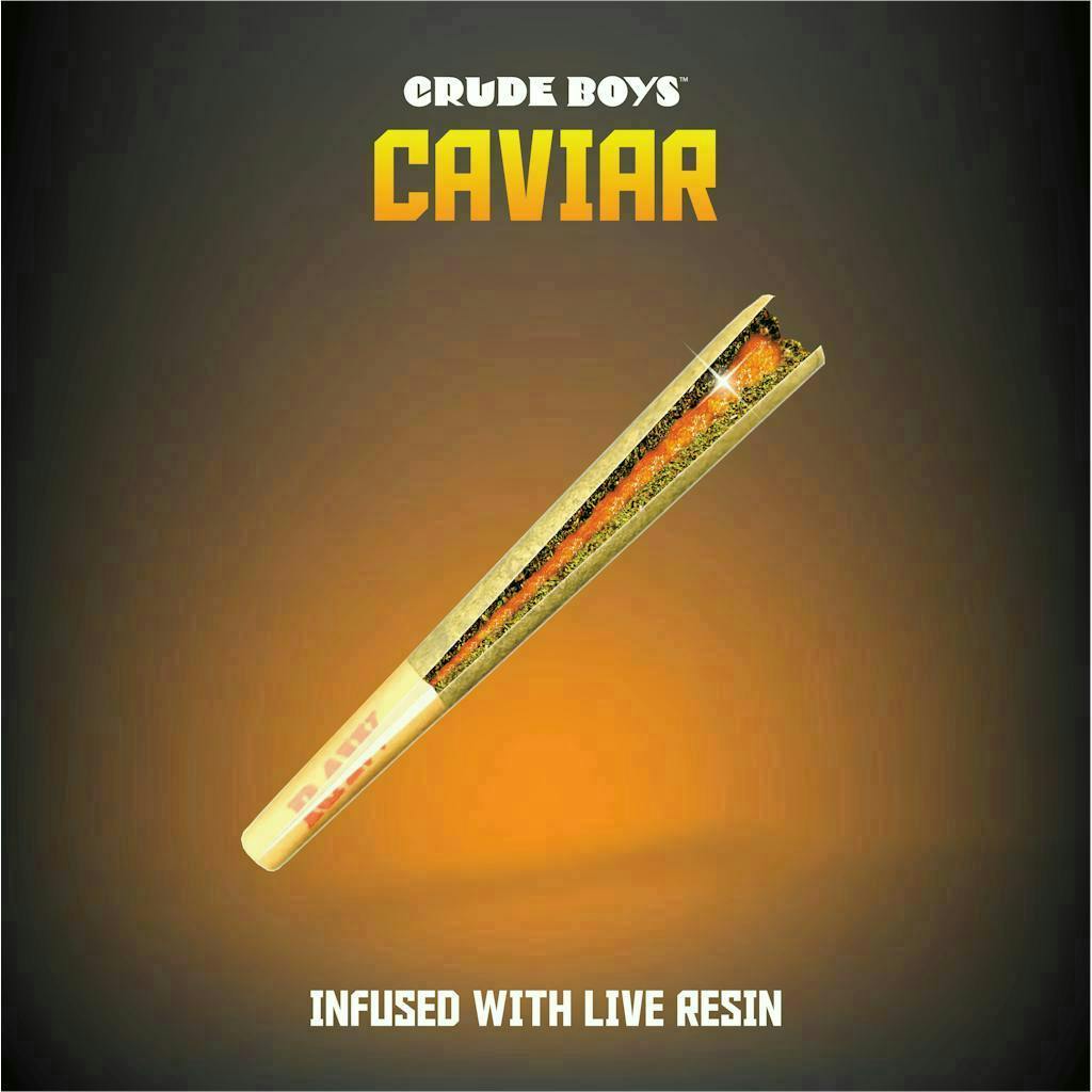 Crude Boys Concentrates - Lucky Ducky | Caviar Infused Joint | 1.2g - 1