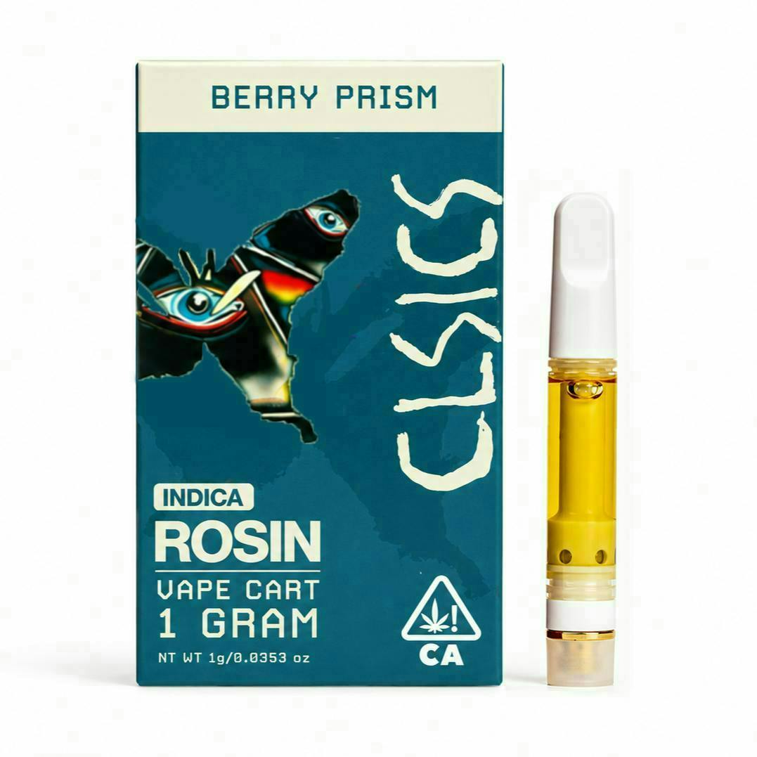 CLSICS Rosin & Rosin Infused Pre Rolls - Berry Prism - Live Rosin Vape Cartridge - 1g - 1