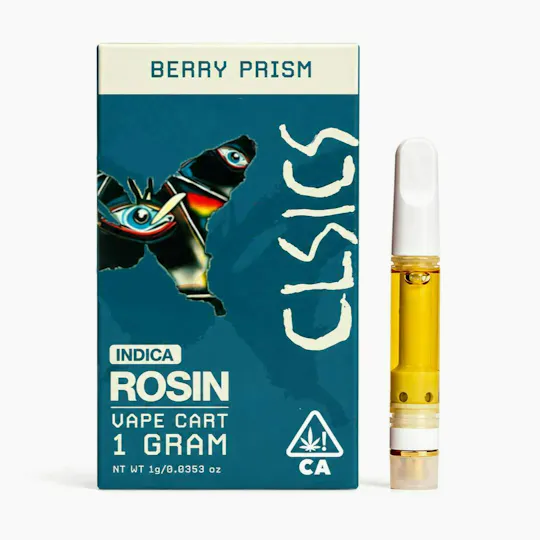 CLSICS Rosin & Rosin Infused Pre Rolls - Berry Prism - Live Rosin Vape Cartridge - 1g - 1