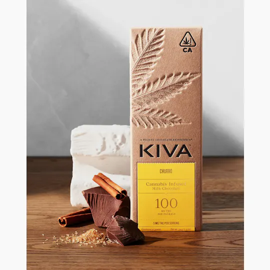 Kiva Confections - Churro Milk Chocolate Bar | 100mg | 20ct | 5mg/ea - 1