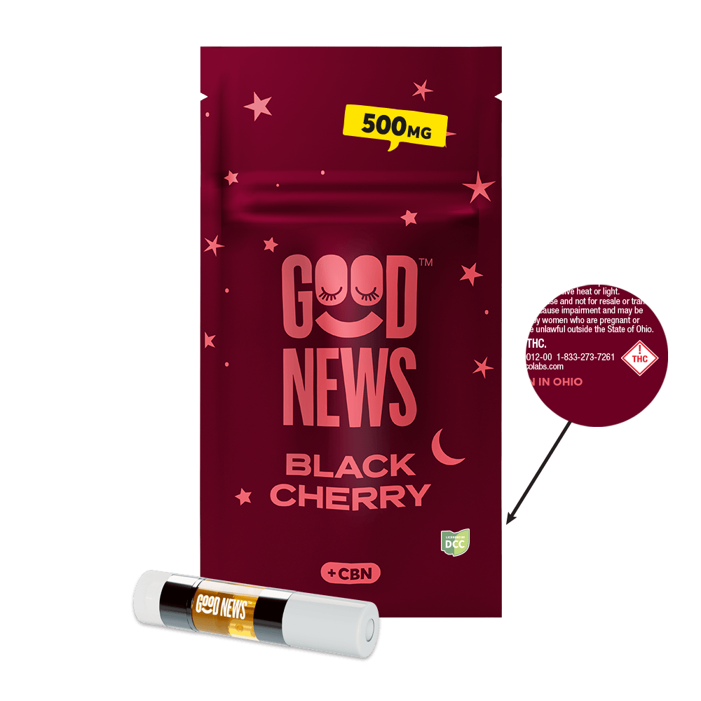 Good News - Black Cherry | 1:4 CBN:THC Cartridge | 0.5g - 1