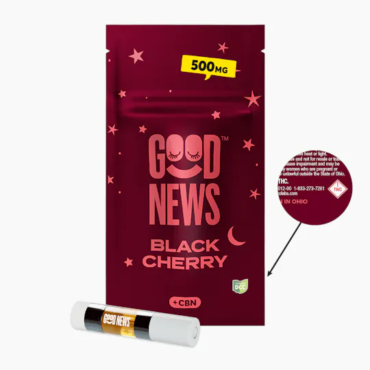 Good News - Black Cherry | 1:4 CBN:THC Cartridge | 0.5g - 1