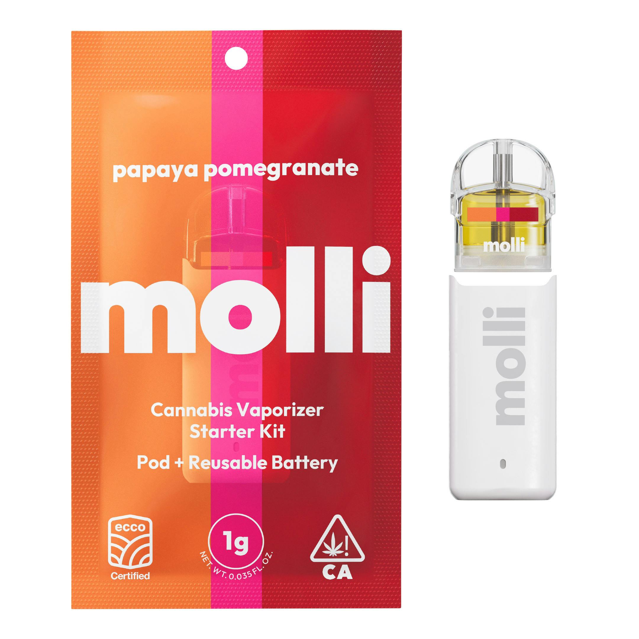 Molli - Papaya Pomegranate | Pod Starter Kit | 1g - 1