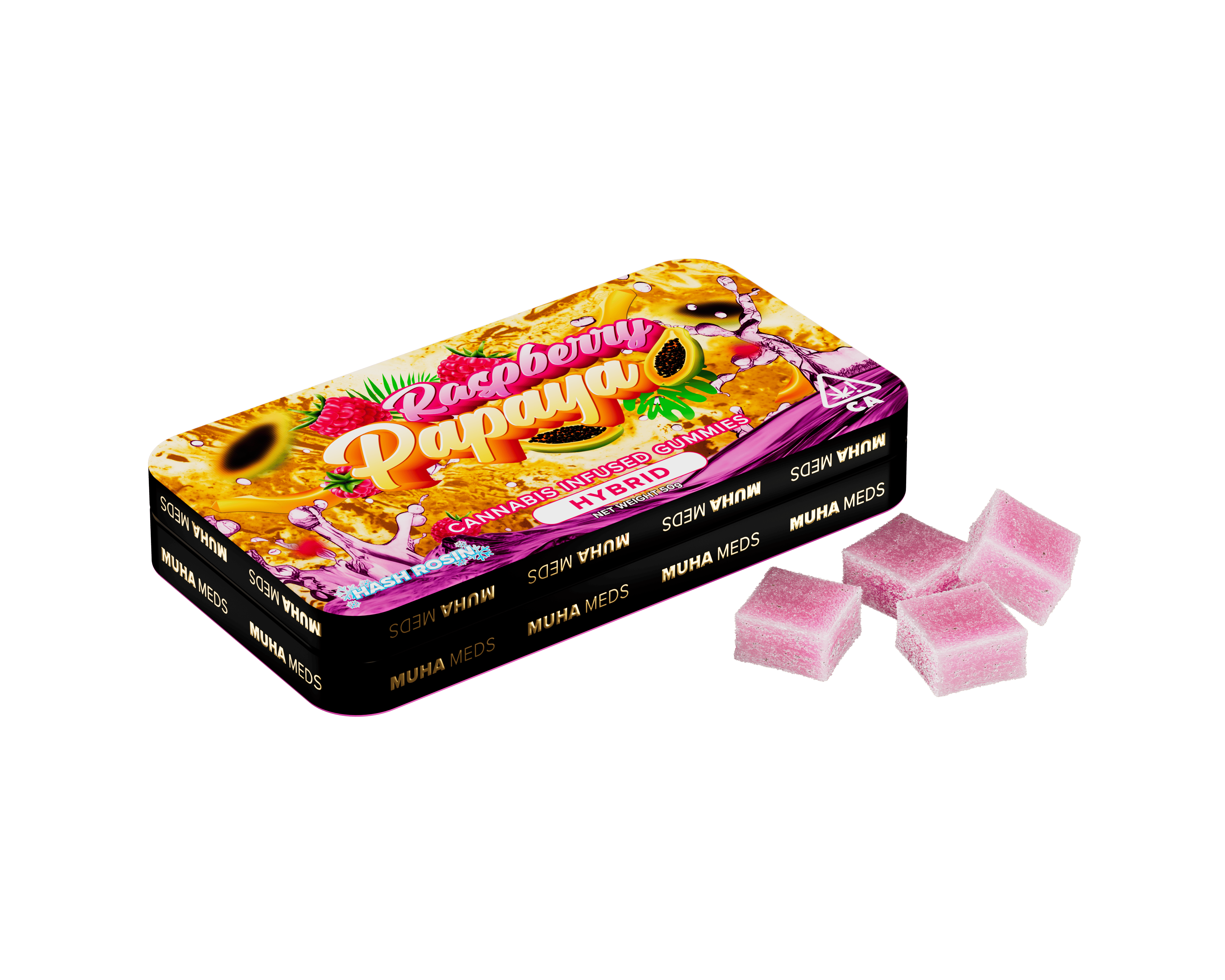 Muha Meds - Muha Meds | Raspberry Papaya Gummies | 100mg | 10ct | 10mg/ea - 1