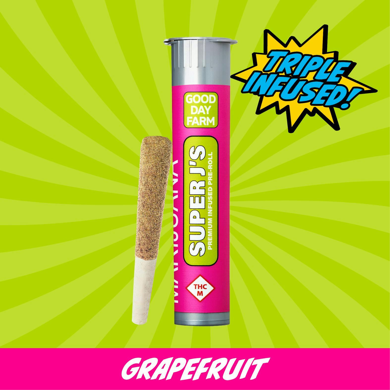 GOOD DAY FARM - Grapefruit x BTY OG | Super J's Infused Joint | 1g - 1