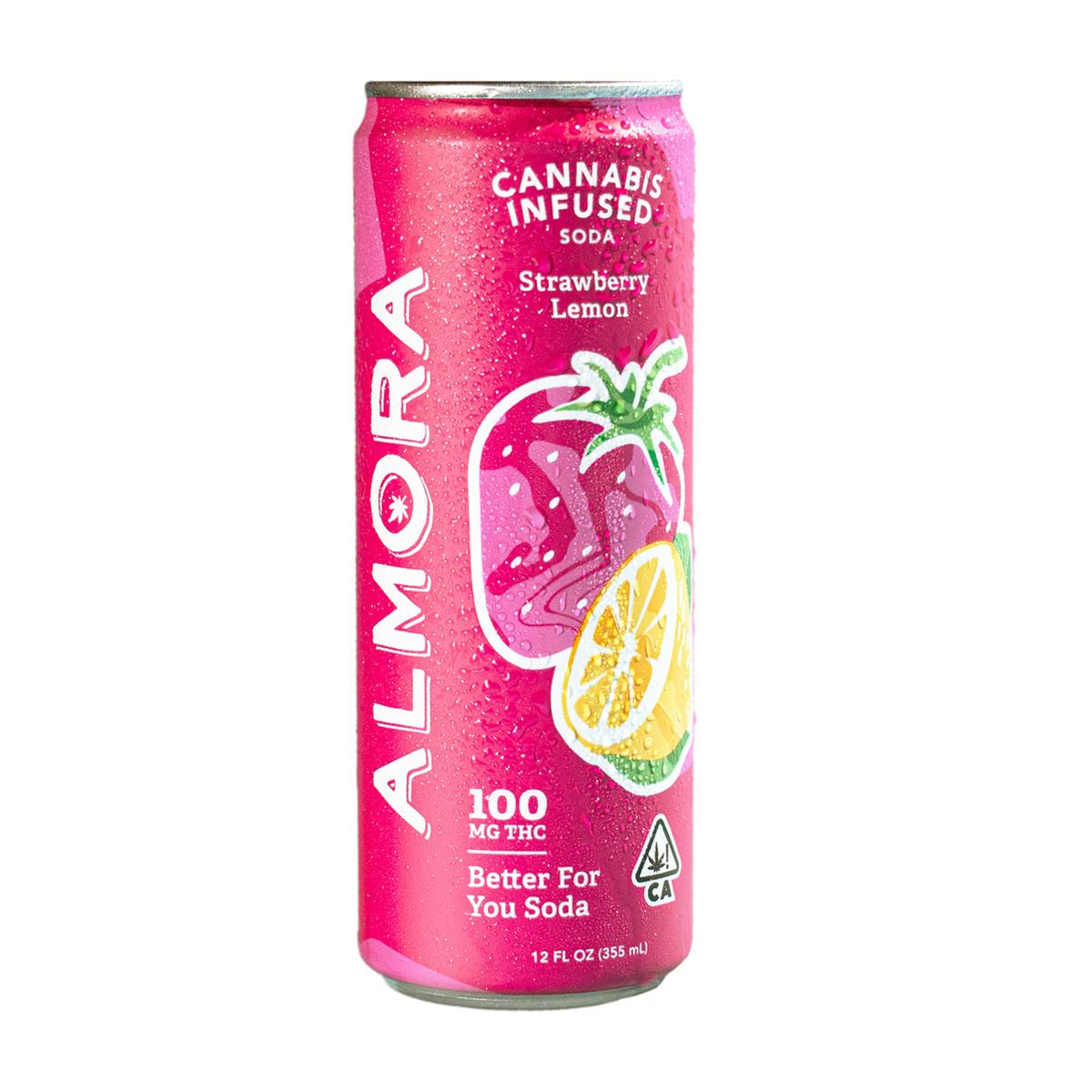 Almora - Strawberry Lemon Better For You Soda - 100mg - 1