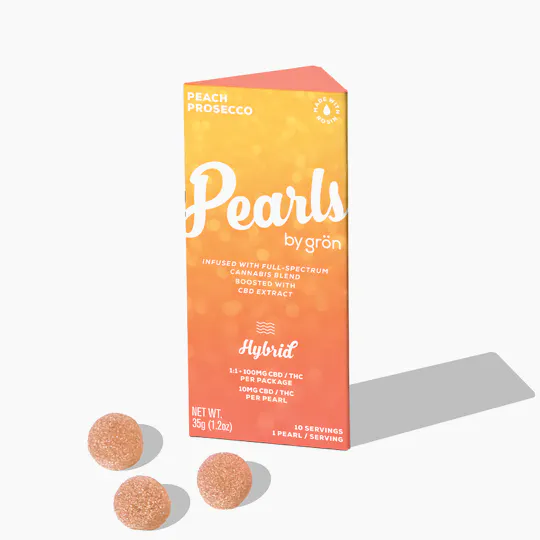 Grön Edibles - Grön 1:1 Peach Prosecco Pearls – Hybrid - NY - 1