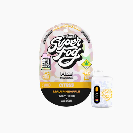 Super Fog by MFused - Maui Pineapple | FIRE Liquid Diamonds Jefé Plus Disposable | 1g - 1