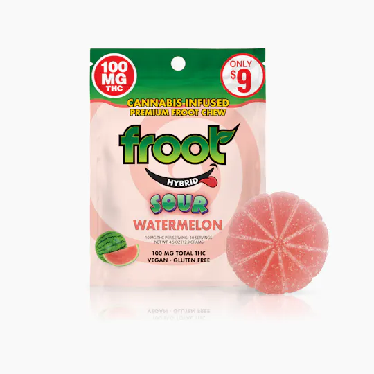 Froot - Froot | Sour Watermelon Gummy | 100mg | Single Cut-to-dose - 1