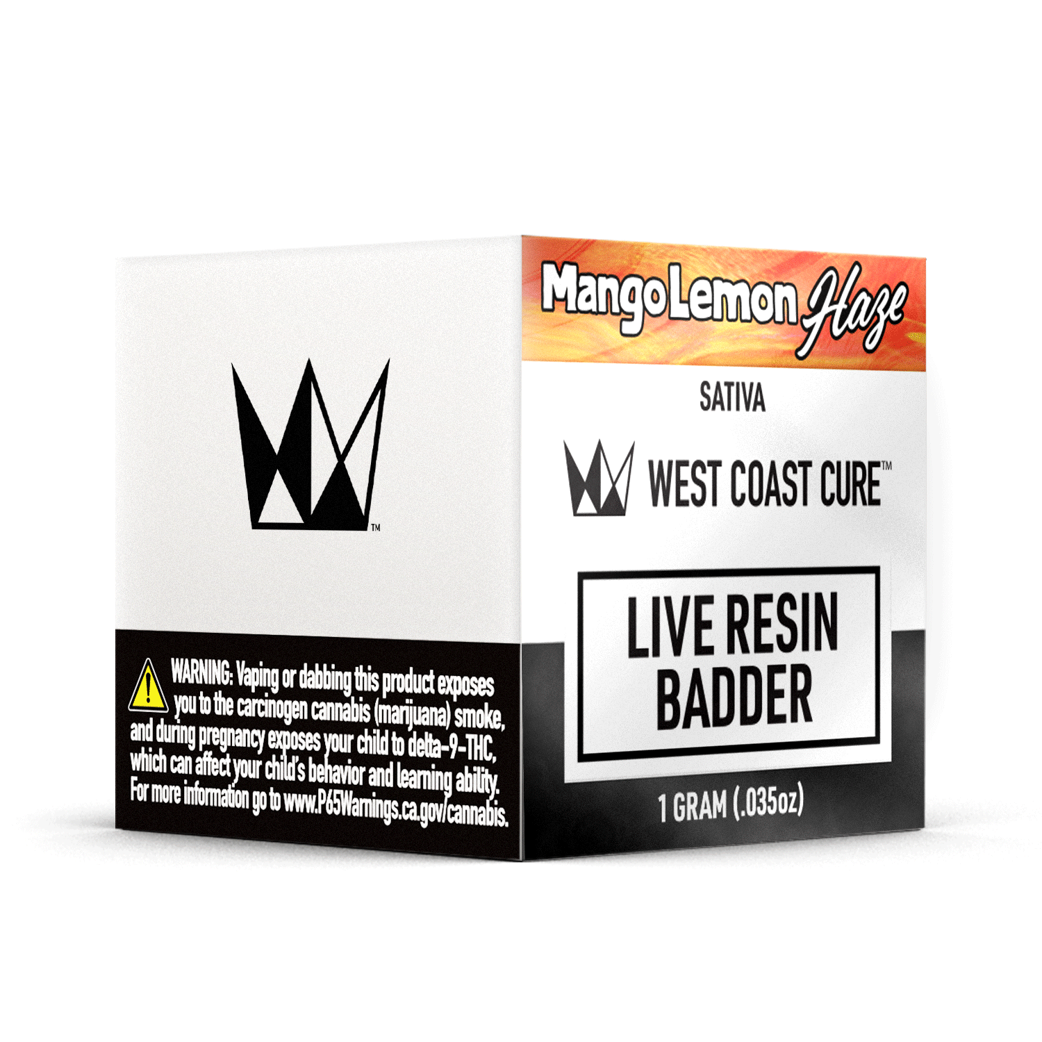 West Coast Cure - Mango Lemon Haze - 1G Live Resin Badder - 1