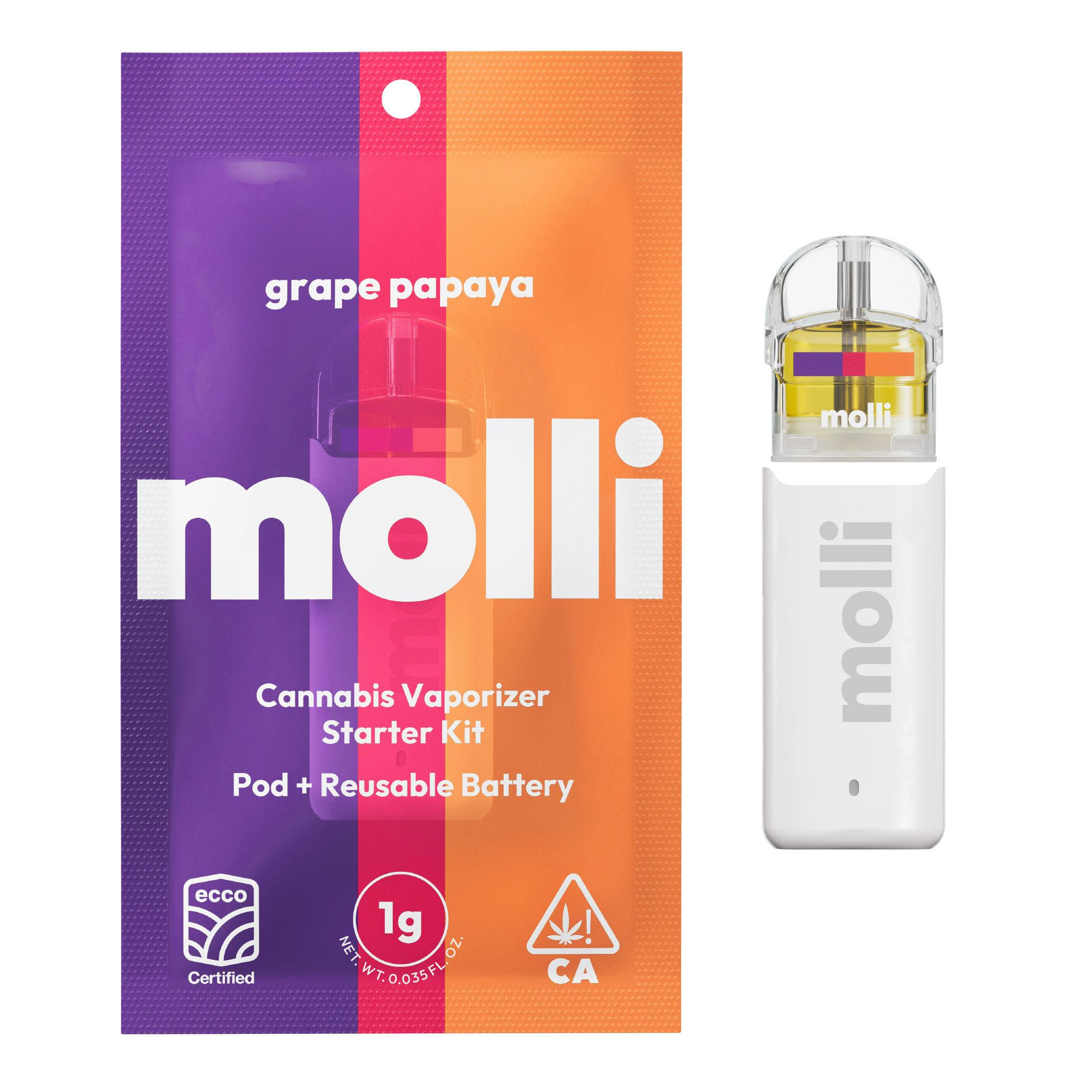 Molli - Grape Papaya | Pod Starter Kit | 1g - 1