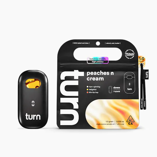 turn - Peaches N Cream | Botanica Blends | AIO | Indica-Hybrid | 1g - 1