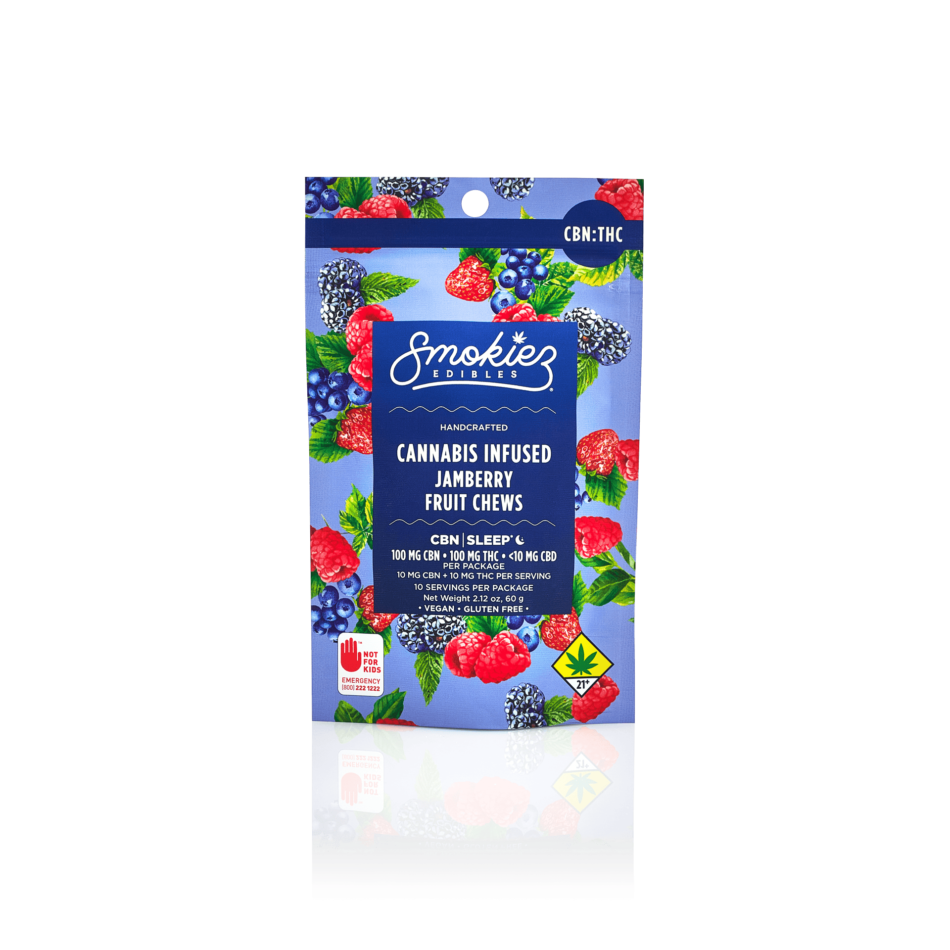 Smokiez Edibles - Jamberry Gummies THC:CBN 1:1 | 100mg | 10ct | 10mg/ea - 1