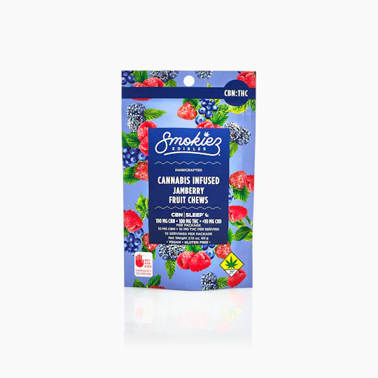 Smokiez Edibles - Jamberry Gummies THC:CBN 1:1 | 100mg | 10ct | 10mg/ea - 1