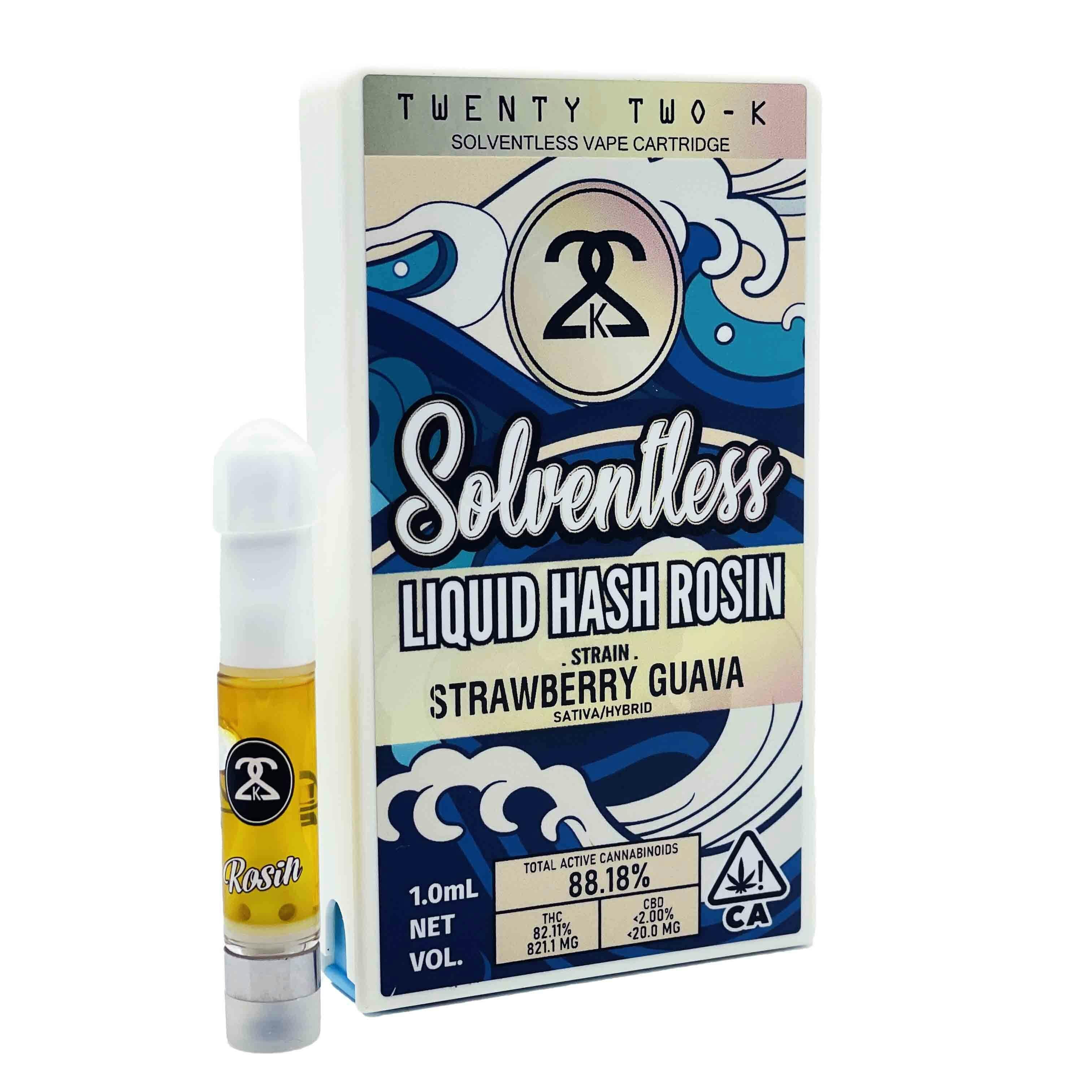 Twenty Two K / 22k - 22K - Strawberry Guava - Liquid Hash Rosin - 1.0ml Cartridge - 1