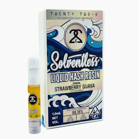 Twenty Two K / 22k - 22K - Strawberry Guava - Liquid Hash Rosin - 1.0ml Cartridge - 1