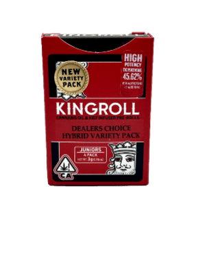 Kingroll - Hybrid Variety Pack #2 | Infused Joints | 0.75g each | 4pk - 1