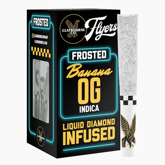 Claybourne Co. - Banana OG (2.5g) - Diamond Frosted Flyers Pre-Rolls - 1