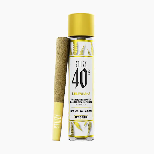 STIIIZY - - STRAWNANA - 1G 40's Infused Preroll - 1