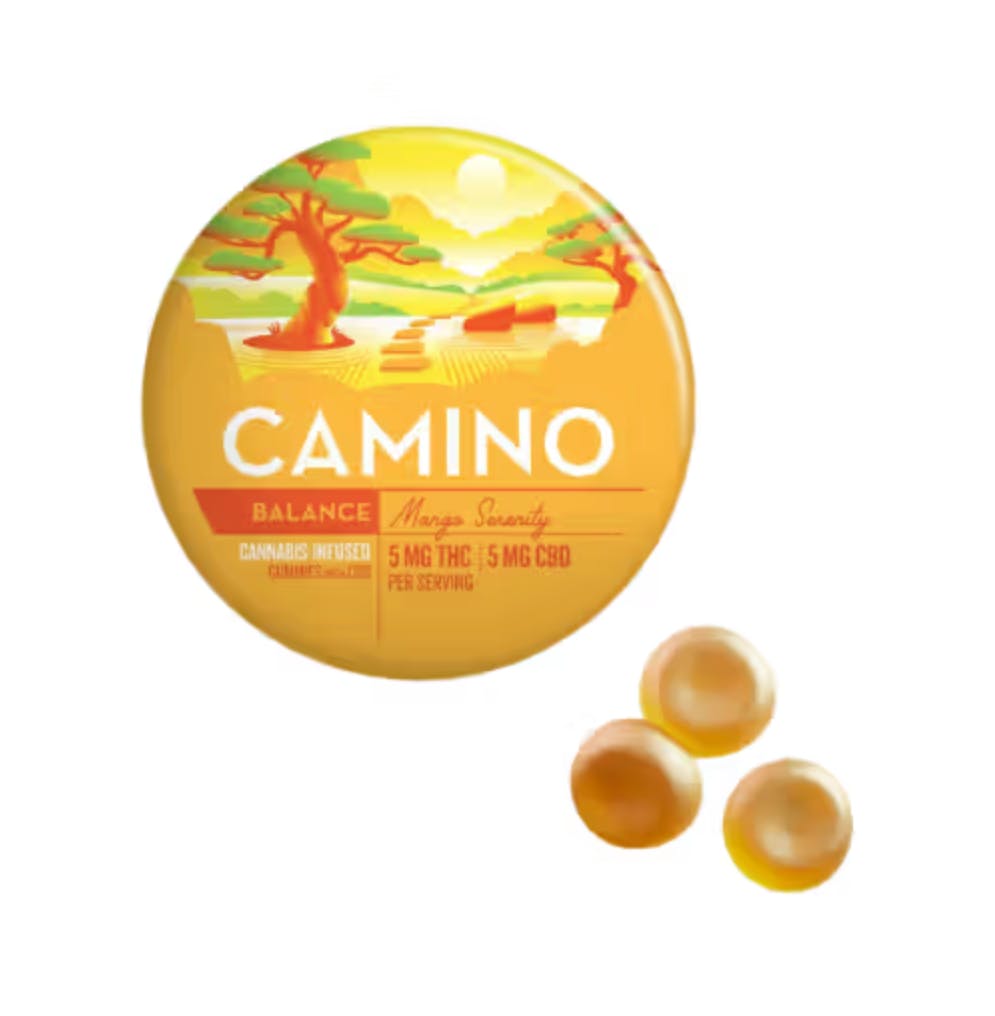 Camino - Balance | Mango Serenity THC:CBD 1:1 Gummies | 100mg | 10ct | 10mg/ea - 1