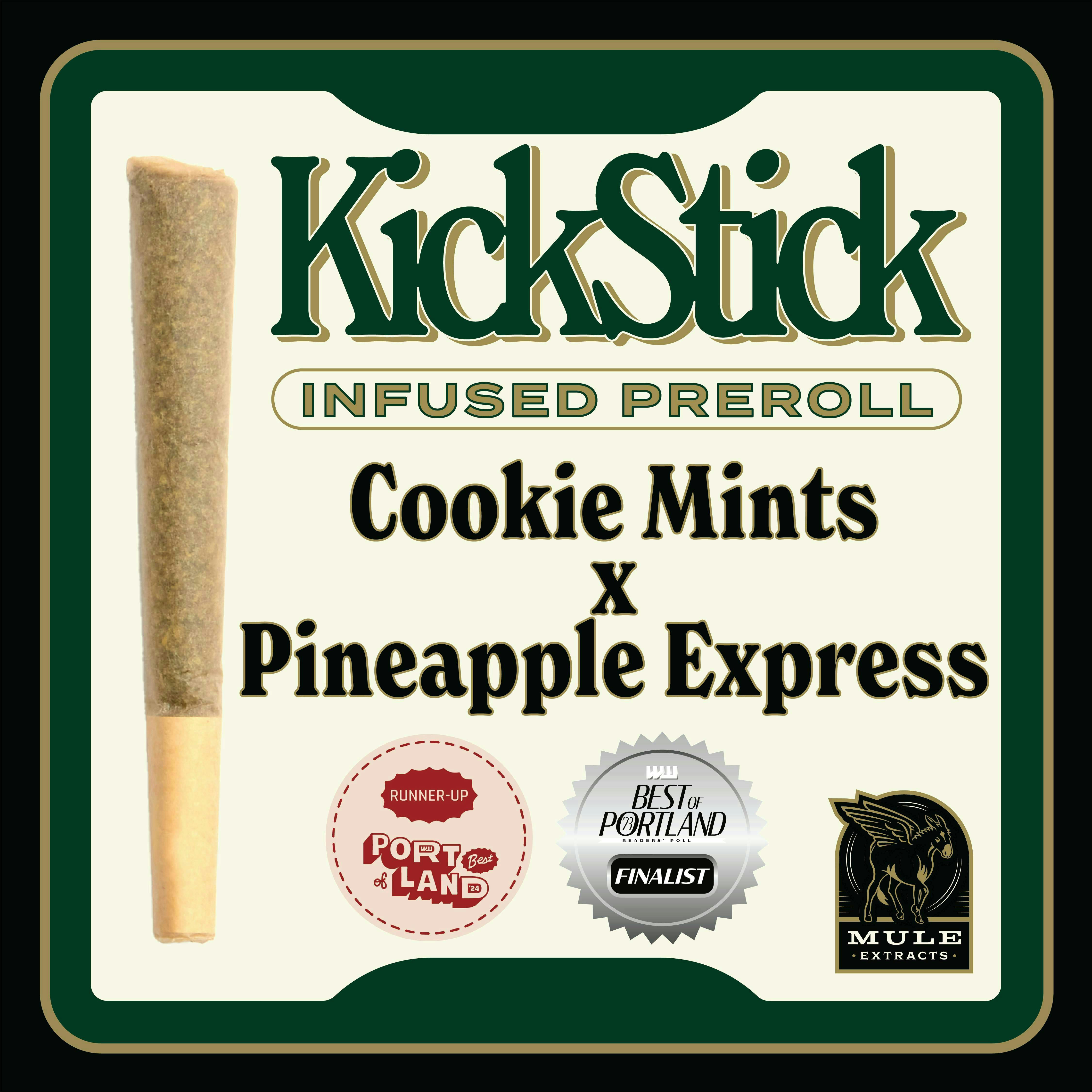 Mule Extracts - Cookie Mints x Pineapple Express | Infused Joint | 1g - 1