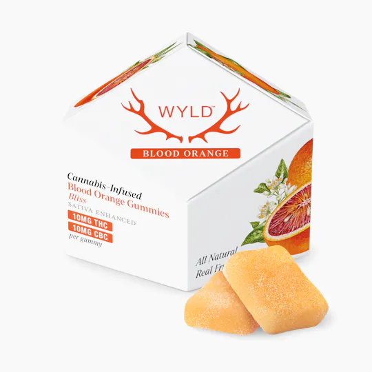WYLD - Blood Orange | 1:1 THC:CBC Gummies | 100mg | 10ct | 10mg/ea - 1