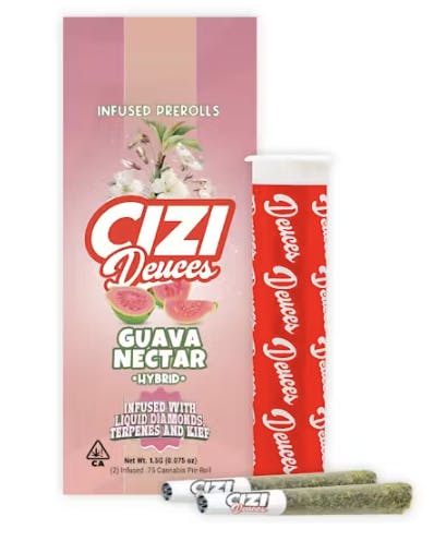 Cizi - Guava Nectar | Deuces Infused Joints | 0.75g each | 2pk - 1