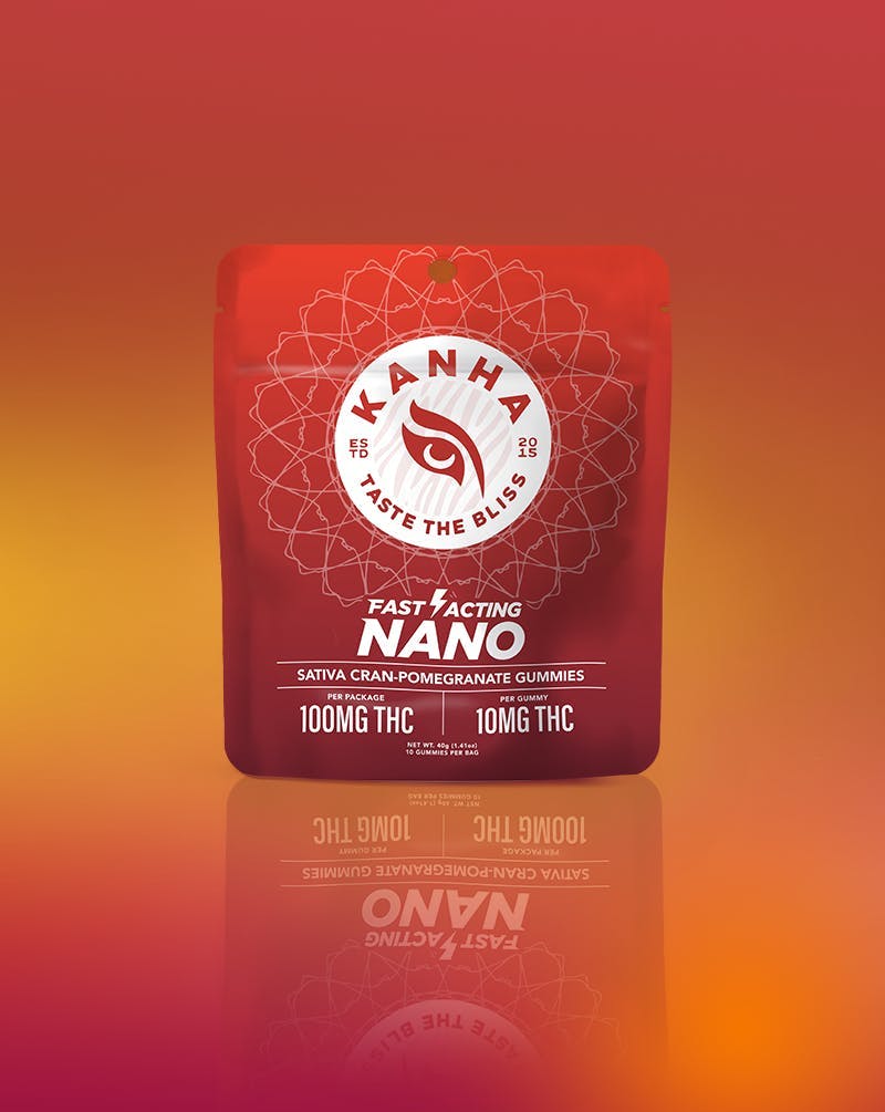 KANHA - NANO | Cran-Pomegranate Gummies | 100mg | 10ct | 10mg/ea - 1