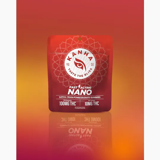 KANHA - NANO | Cran-Pomegranate Gummies | 100mg | 10ct | 10mg/ea - 1