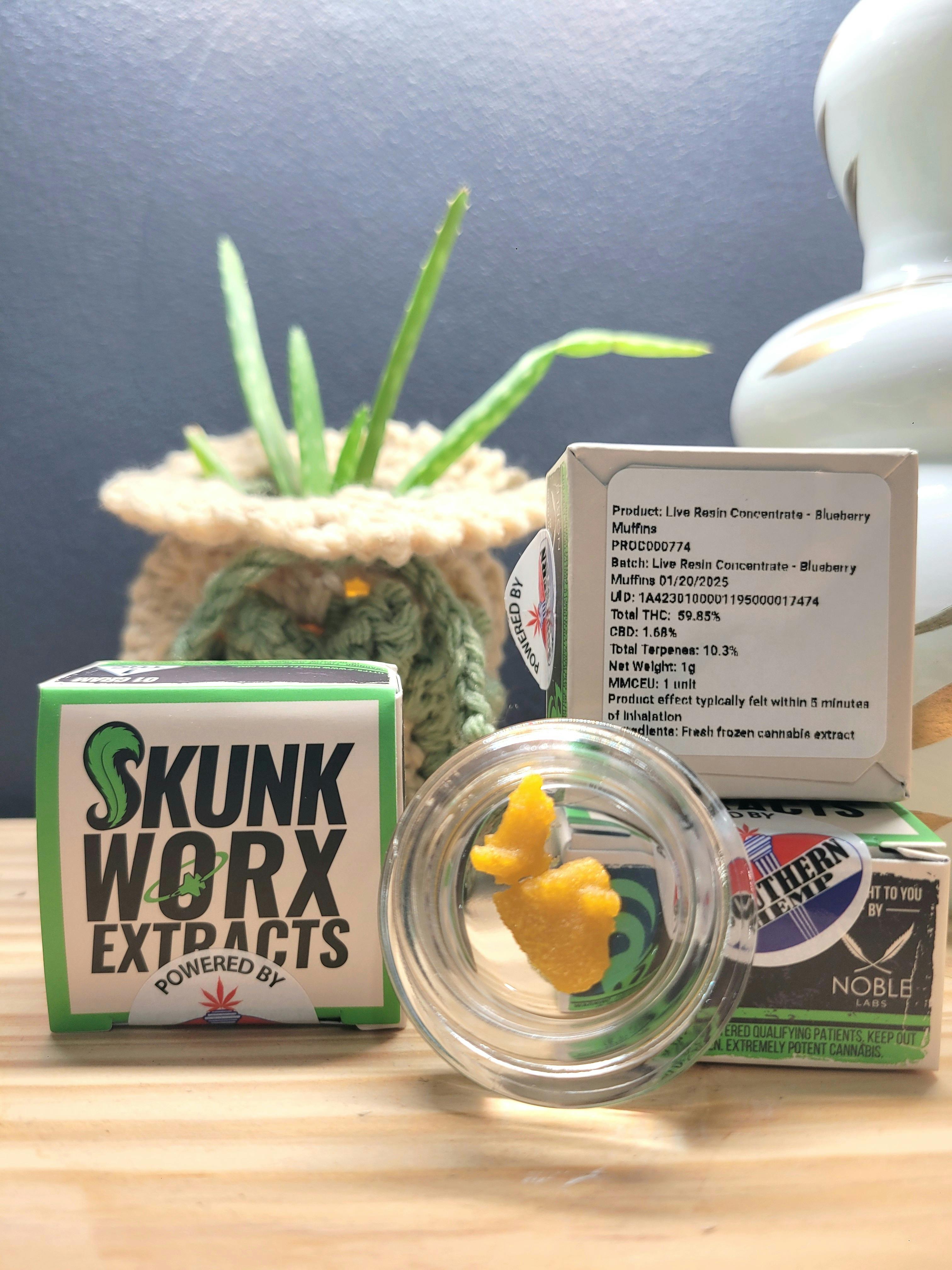 Noble Labs - Noble Labs - Skunk Worx Live Resin 1g | Blueberry Muffins - 1