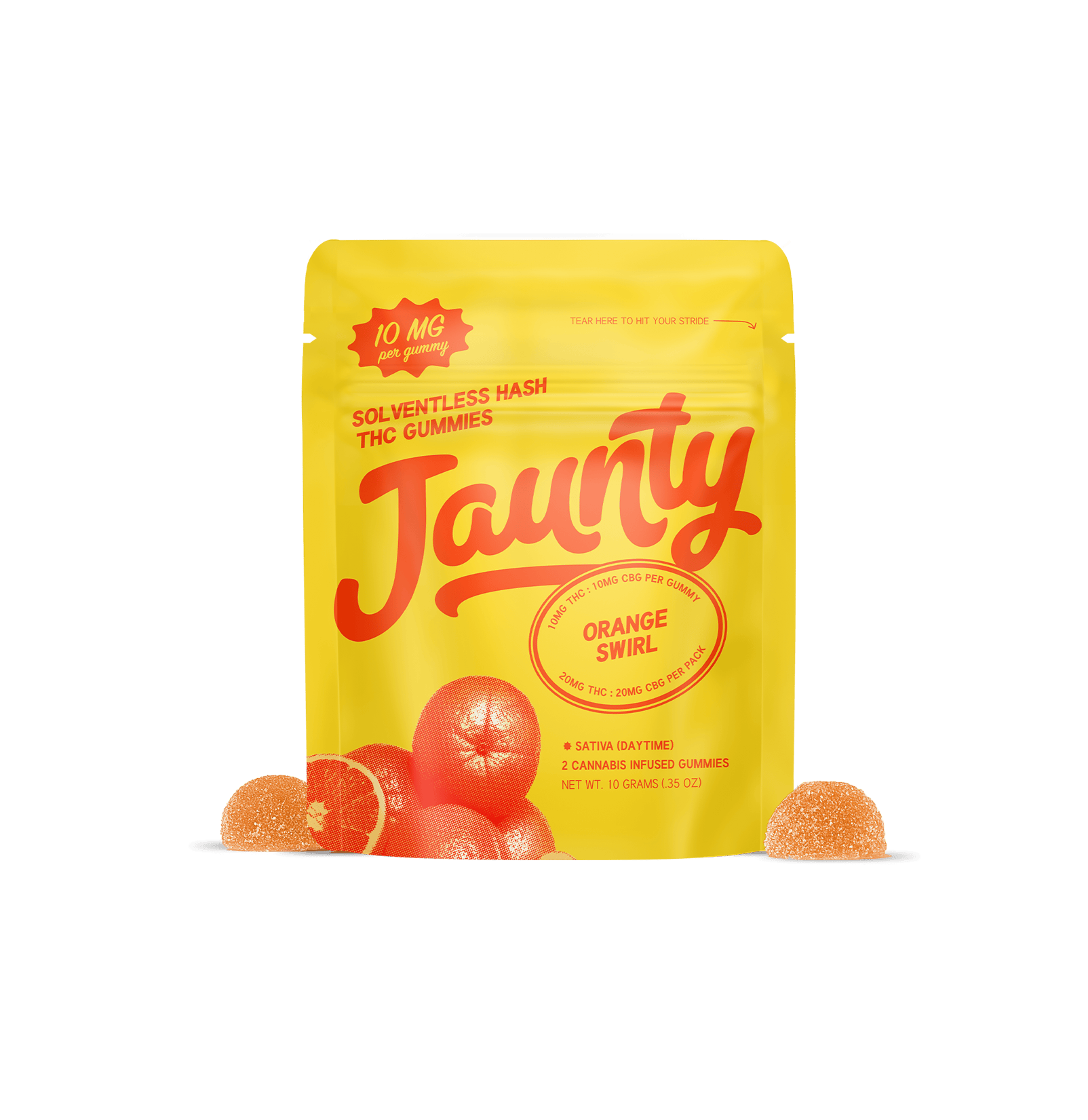 Jaunty - Orange Swirl Hash Infused | 20mg | 2ct | 10mg/ea - 1