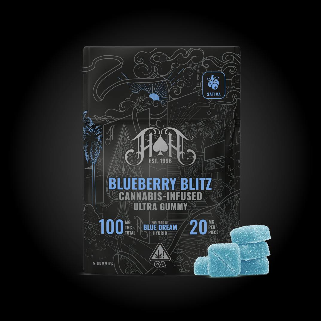 Heavy Hitters - Ultra | Blueberry Blitz Gummies | 100mg | 5ct | 20mg/ea - 1