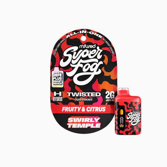 Super Fog by MFused - Swirly Temple | TWISTED Liquid Diamonds Jefé Plus Disposable | 2g - 1
