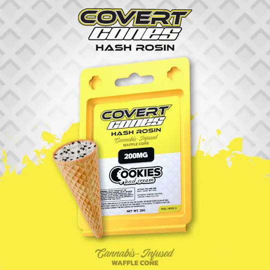Covert Cups - Cookies & Cream I 200mg Hash Rosin Cone - 1