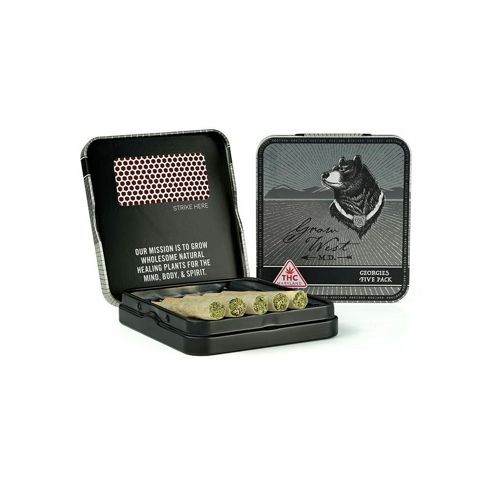 Grow West Cannabis Company - Lilac Diesel | Georgies | 5 Pack Pre-Roll | 2.5g - 1