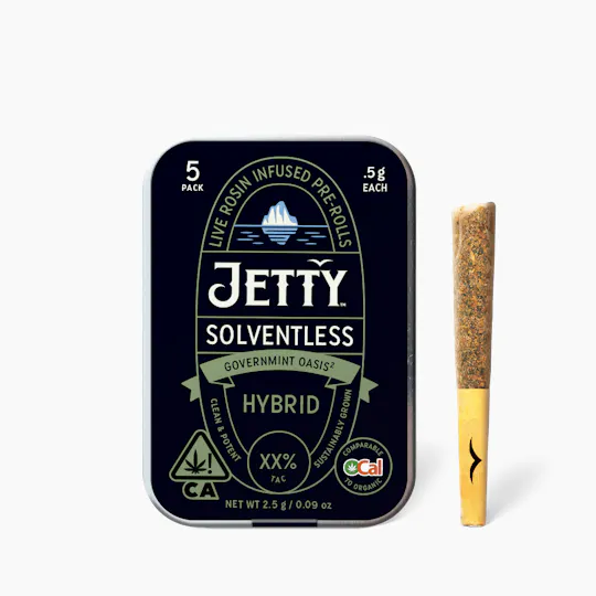 Jetty Extracts - Governmint Oasis | Live Rosin | Live Rosin Infused Minis | 0.5g each | 5pk - 1
