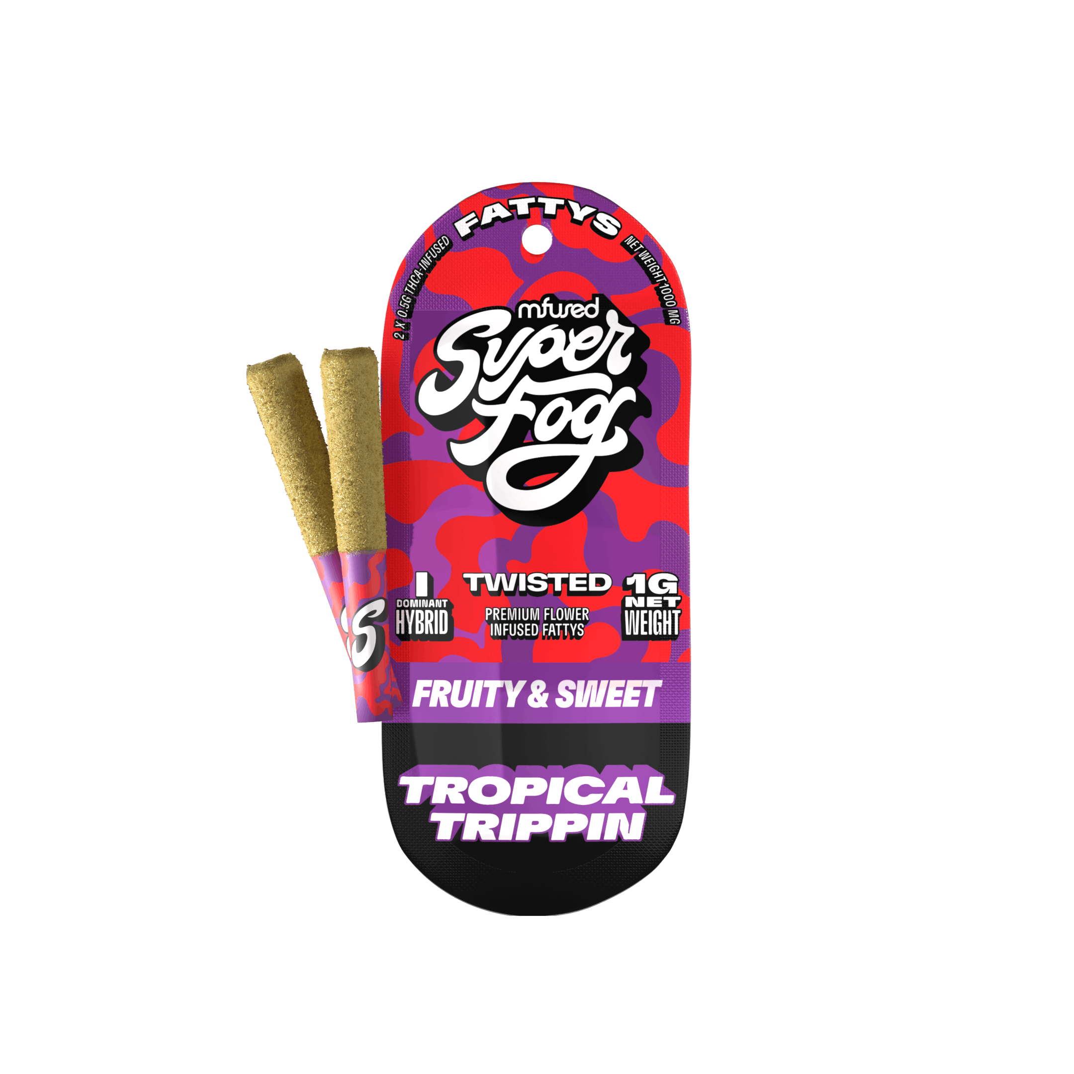 Super Fog by MFused - Tropical Trippin | TWISTED Fatty's Infused Minis | 0.5g each | 2pk - 1