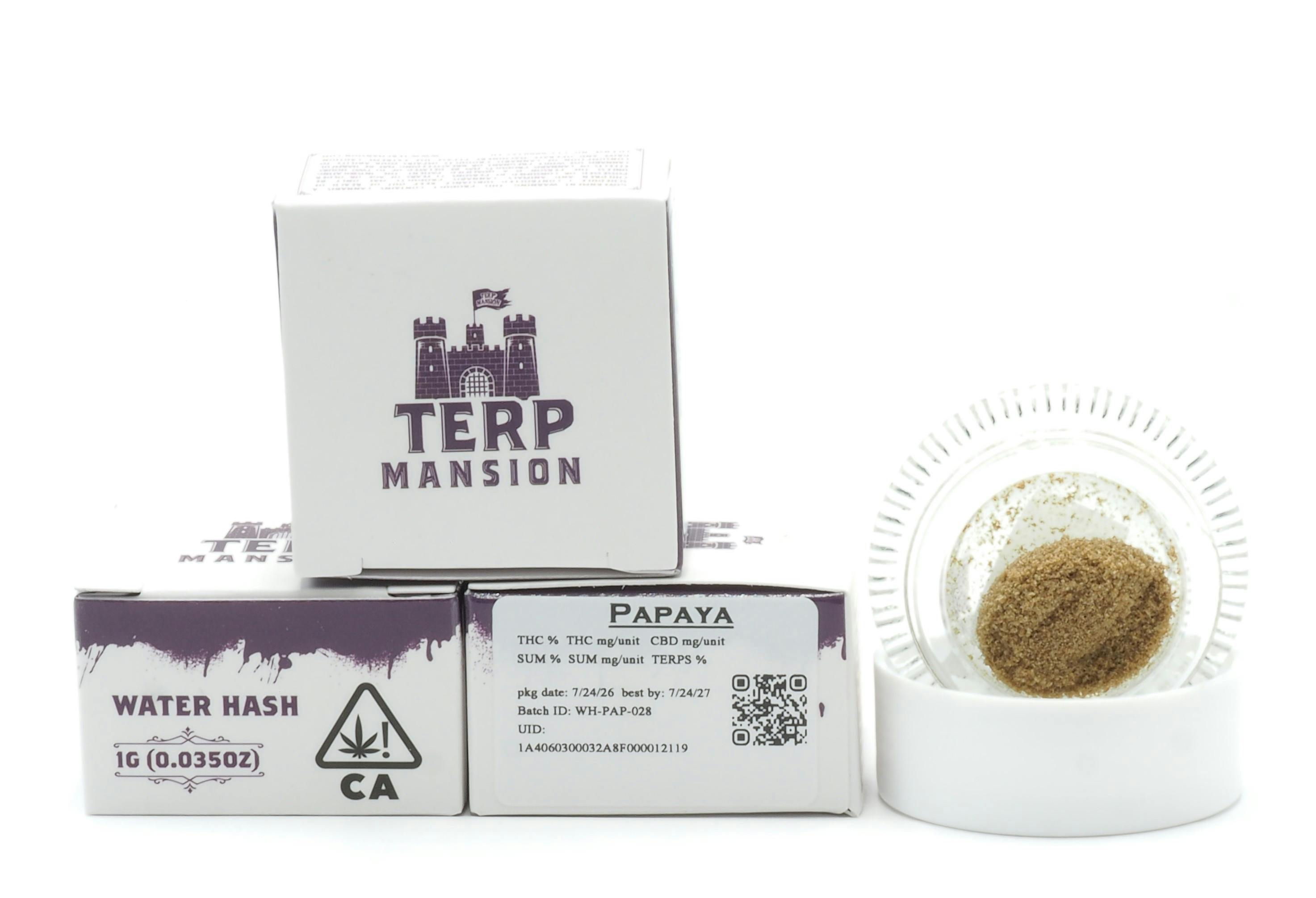 Terp Mansion - Papaya 1g Water Hash - 1