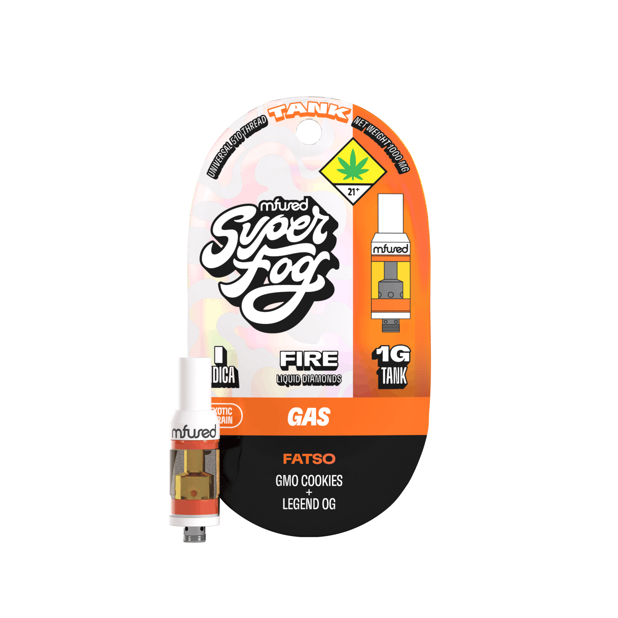 Super Fog by MFused - Fatso | FIRE Liquid Diamonds Tank Cartridge | 1g - 1