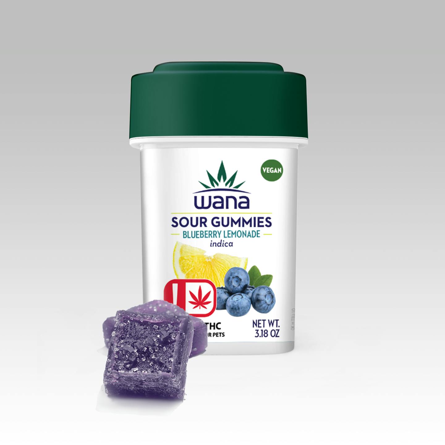 Wana Edibles - Blueberry Lemonade - Indica (High-Dose)[20 pack] - 1